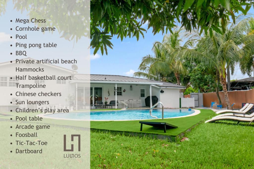 Miami Fun Home With Pool & Games L30 Bagian luar foto